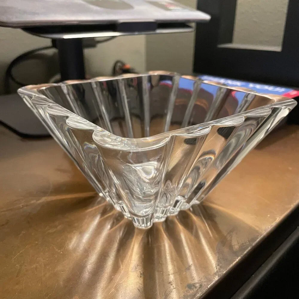 Beautiful Vintage Lenox Lead Crystal Candy Dish Square 6